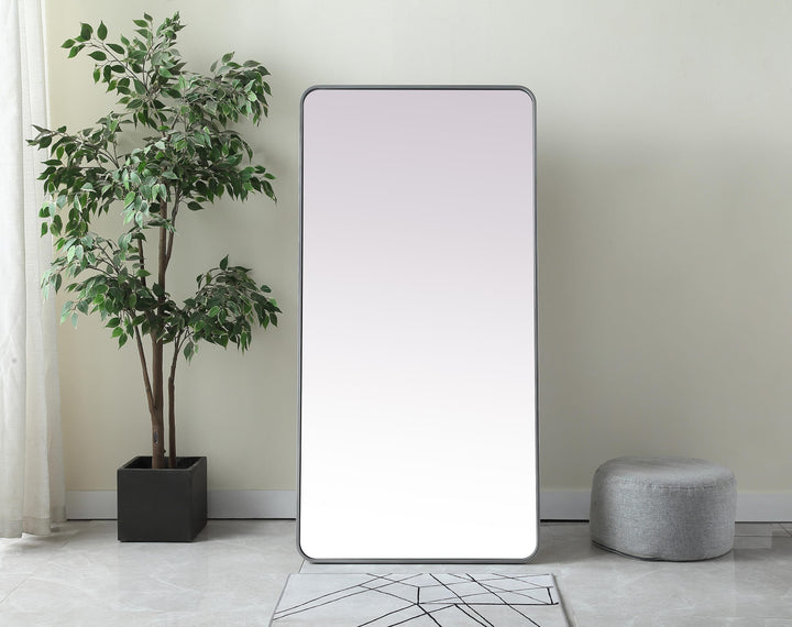 Soft Corner Metal Rectangle Full Length Mirror by Elegant - view 24