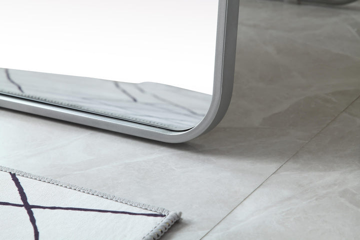 Soft Corner Metal Rectangle Full Length Mirror by Elegant - view 27