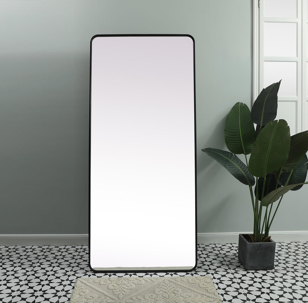 Soft Corner Metal Rectangle Full Length Mirror by Elegant - view 35