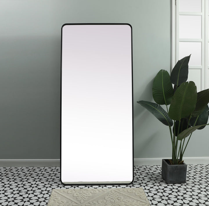 Soft Corner Metal Rectangle Full Length Mirror by Elegant - view 35
