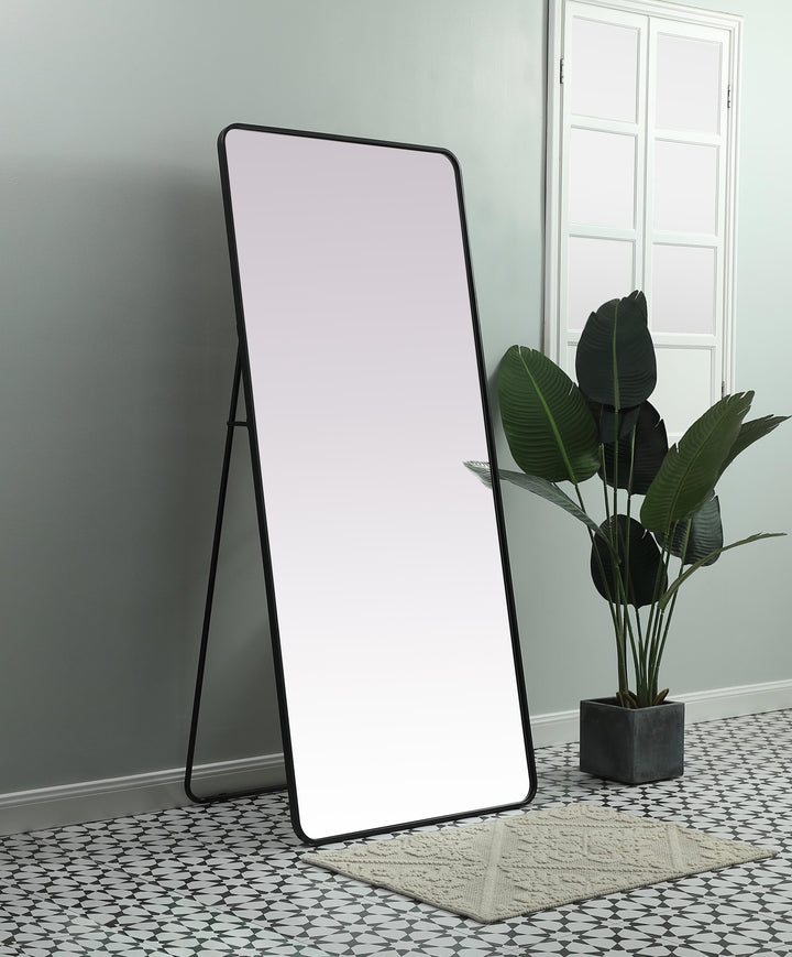 Soft Corner Metal Rectangle Full Length Mirror by Elegant - view 36