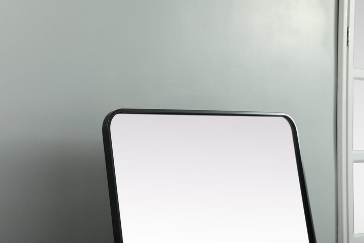 Soft Corner Metal Rectangle Full Length Mirror by Elegant - view 37