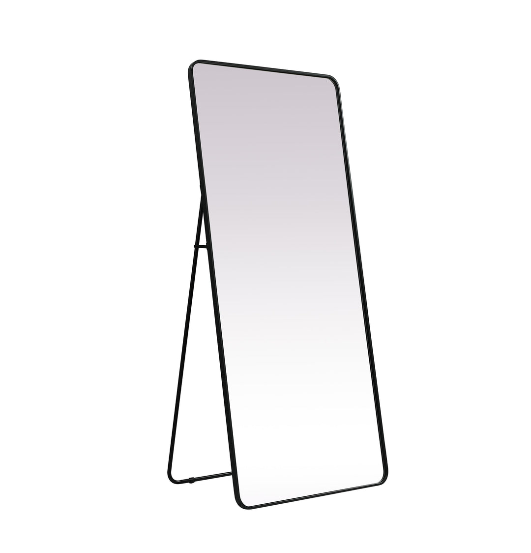 Soft Corner Metal Rectangle Full Length Mirror by Elegant - view 40