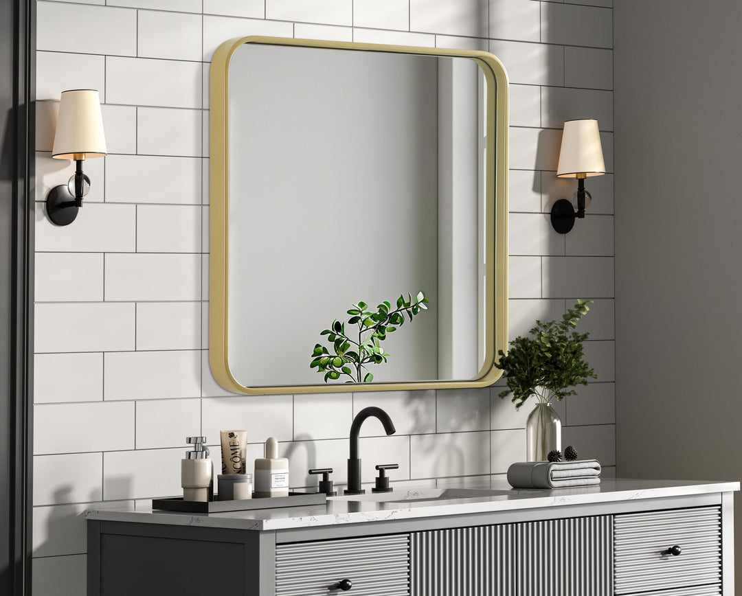 Corner Square Mirror