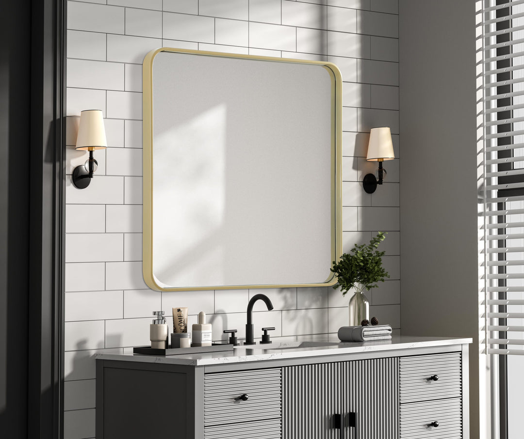 Corner Square Mirror