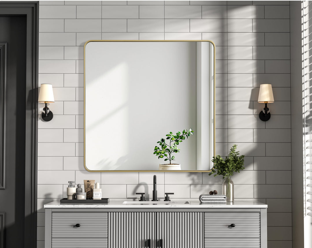 Corner Square Mirror