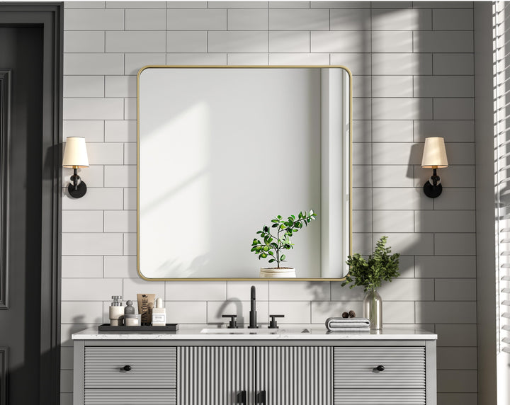 Corner Square Mirror