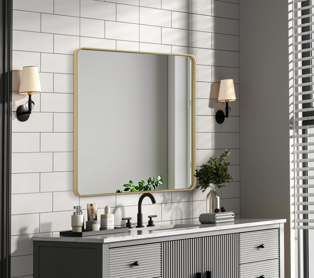 Corner Square Mirror