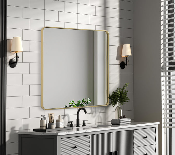 Corner Square Mirror