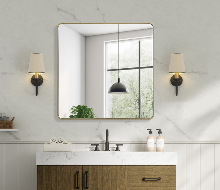 Corner Square Mirror
