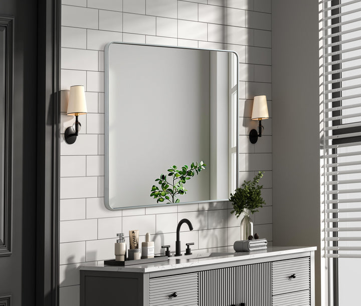 Corner Square Mirror