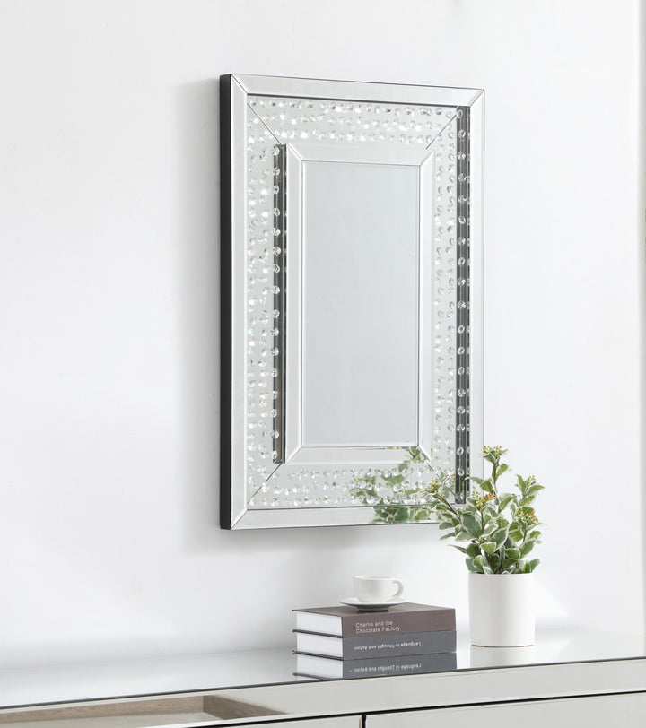 Sparkle Rectangle Mirror by Elegant - view 3
