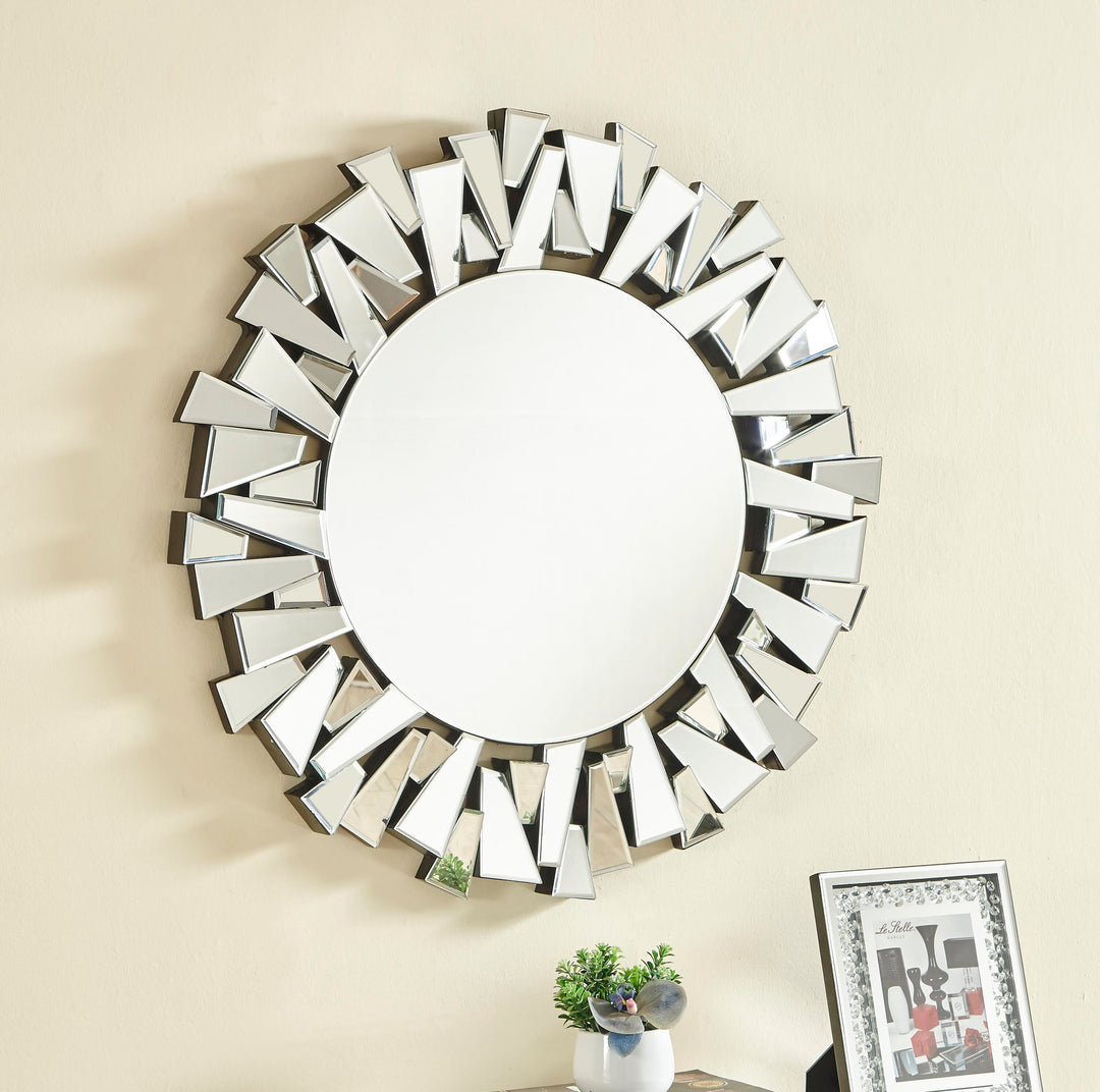 Sparkle Oval Mirror by Elegant - view 4
