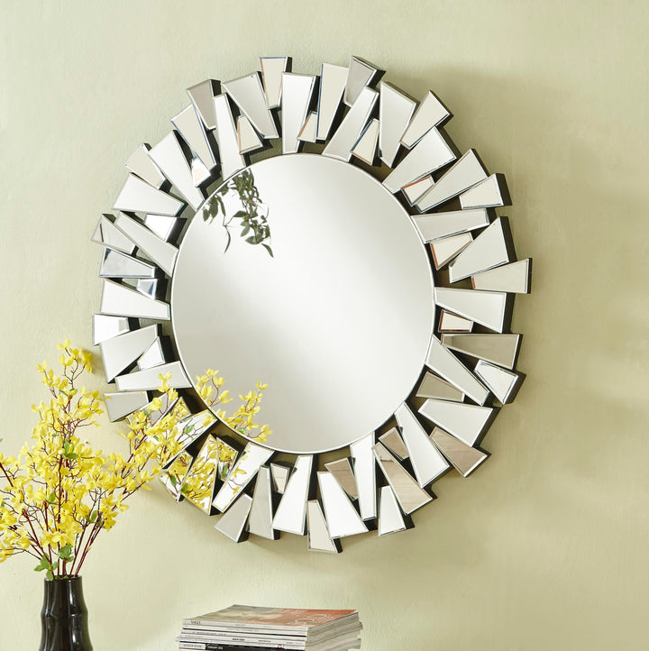 Sparkle Round Mirror by Elegant - view 7