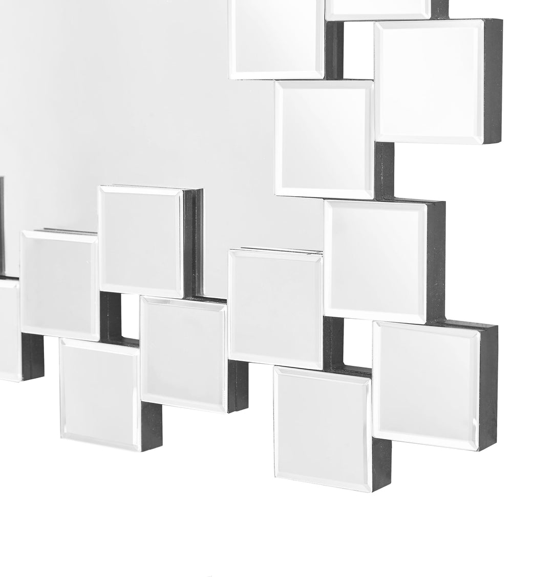 Sparkle Square Mirror by Elegant - view 3