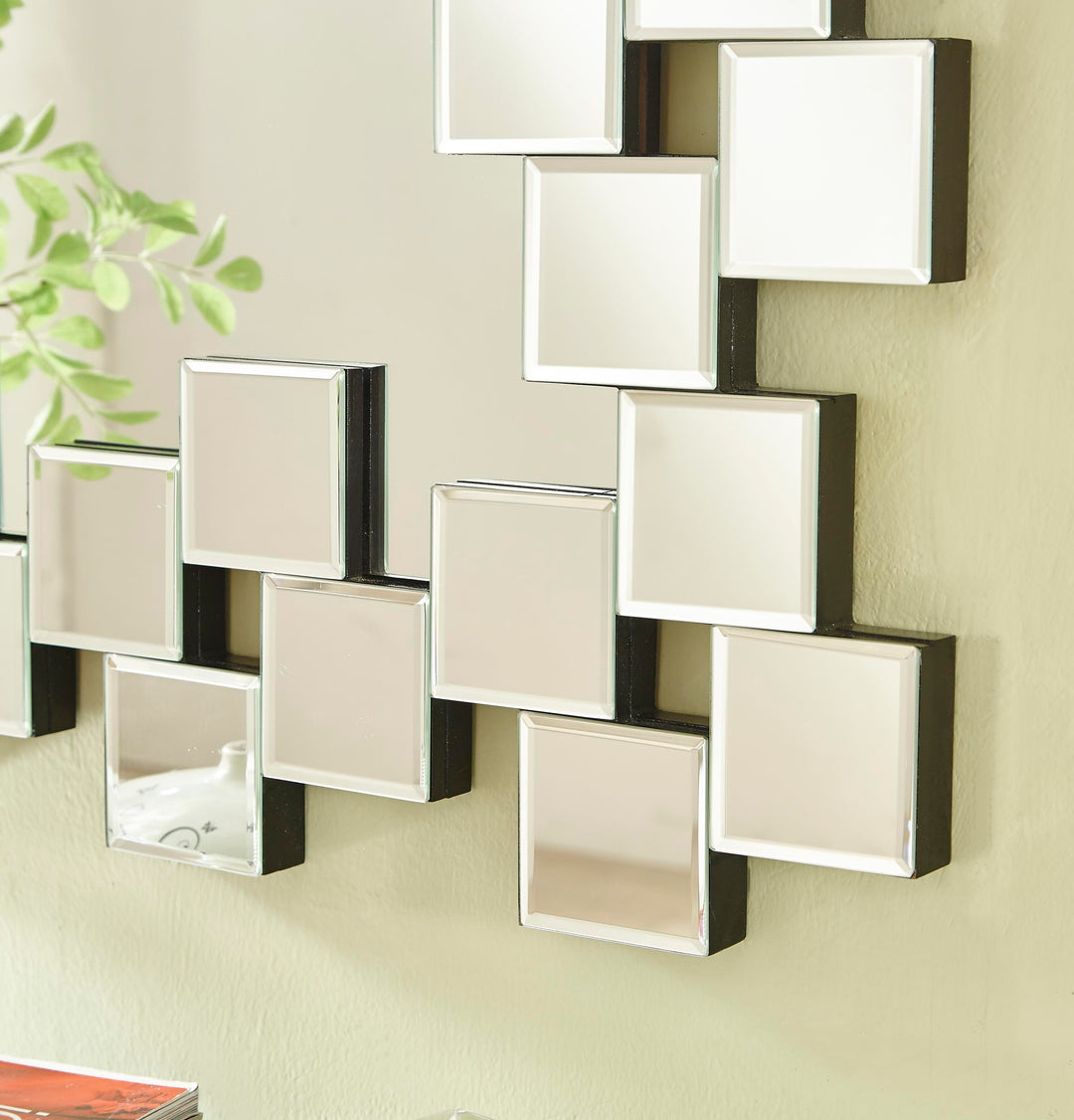 Sparkle Square Mirror by Elegant - view 4