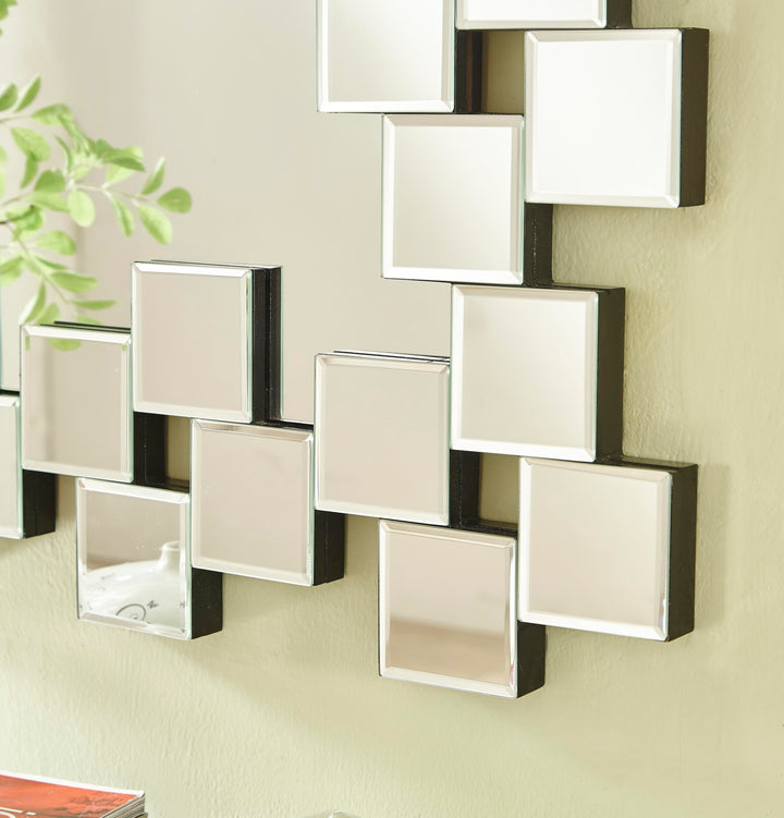 Sparkle Square Mirror by Elegant - view 4