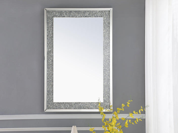 Rectangle Crystal Mirror by Elegant - view 2