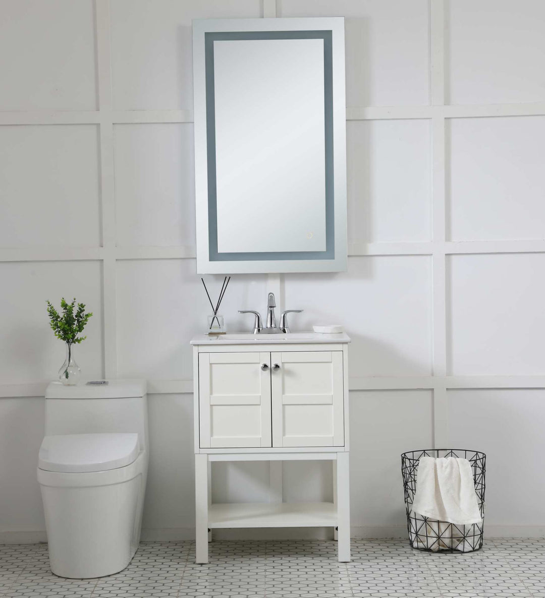 Helios Rectangle LED Mirror by Elegant - view 45