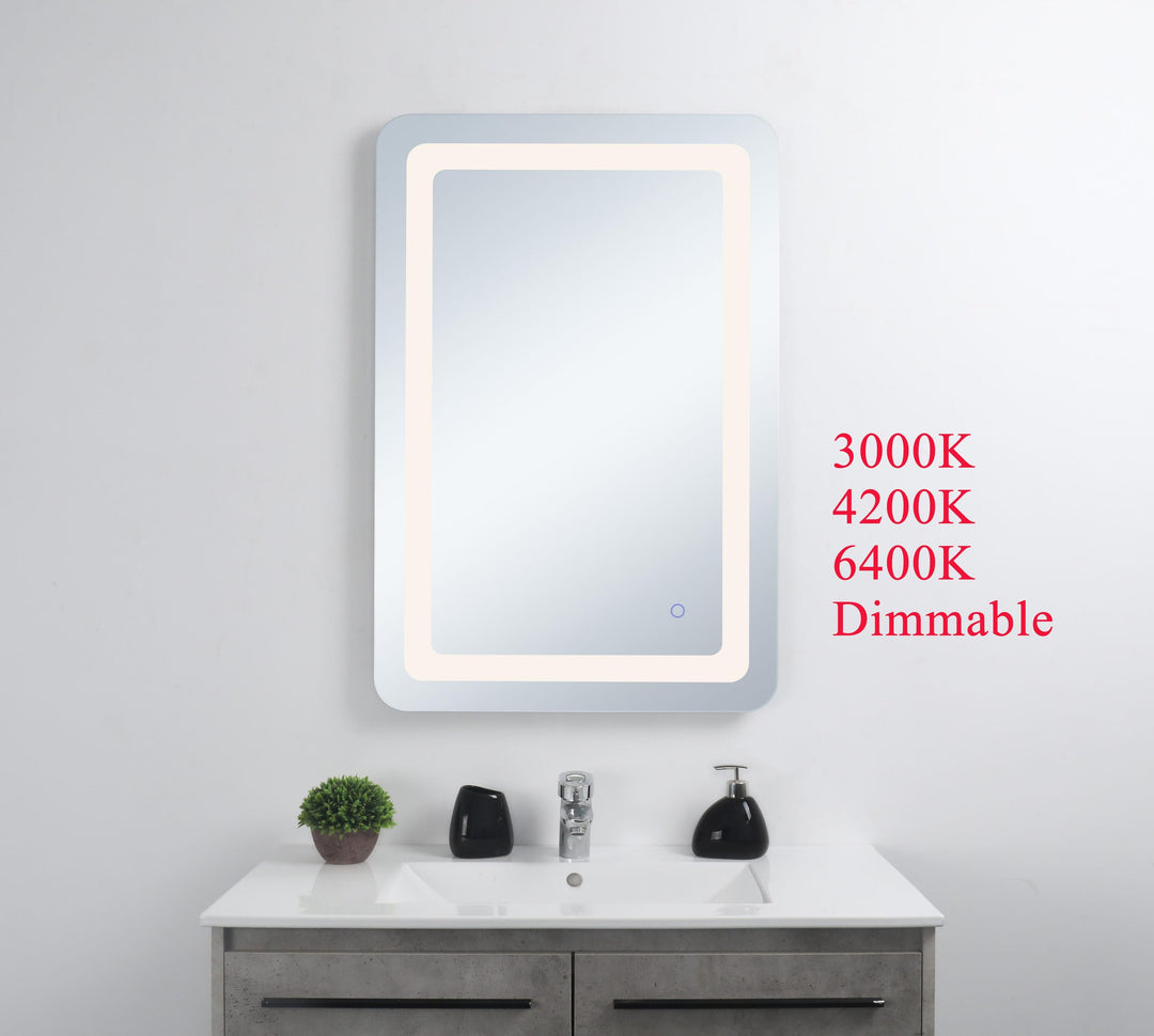 Genesis Rectangle LED Mirror by Elegant - view 2