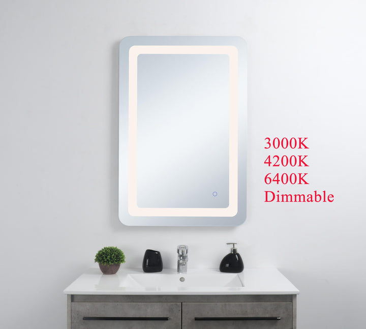 Genesis Rectangle LED Mirror by Elegant - view 2