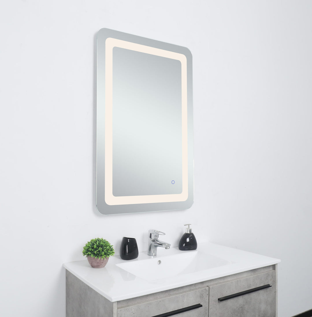 Genesis Rectangle LED Mirror by Elegant - view 3