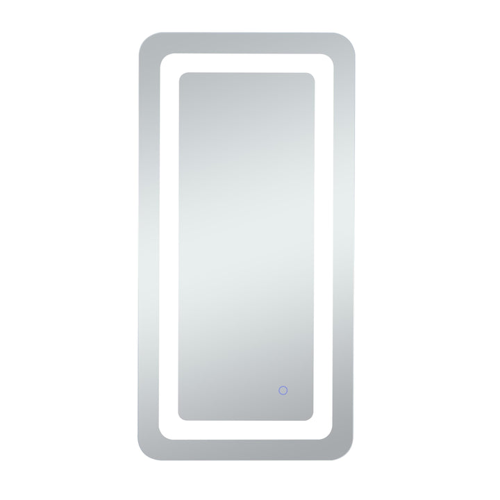 Genesis Rectangle LED Mirror, 18" W x 36" H, by Elegant