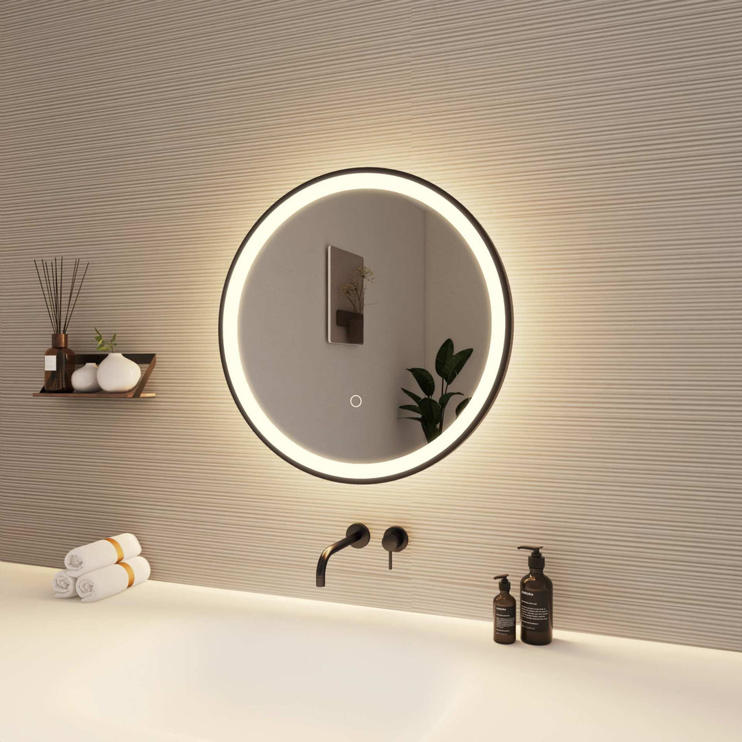 Framed LED Round Mirror by Elegant - view 5