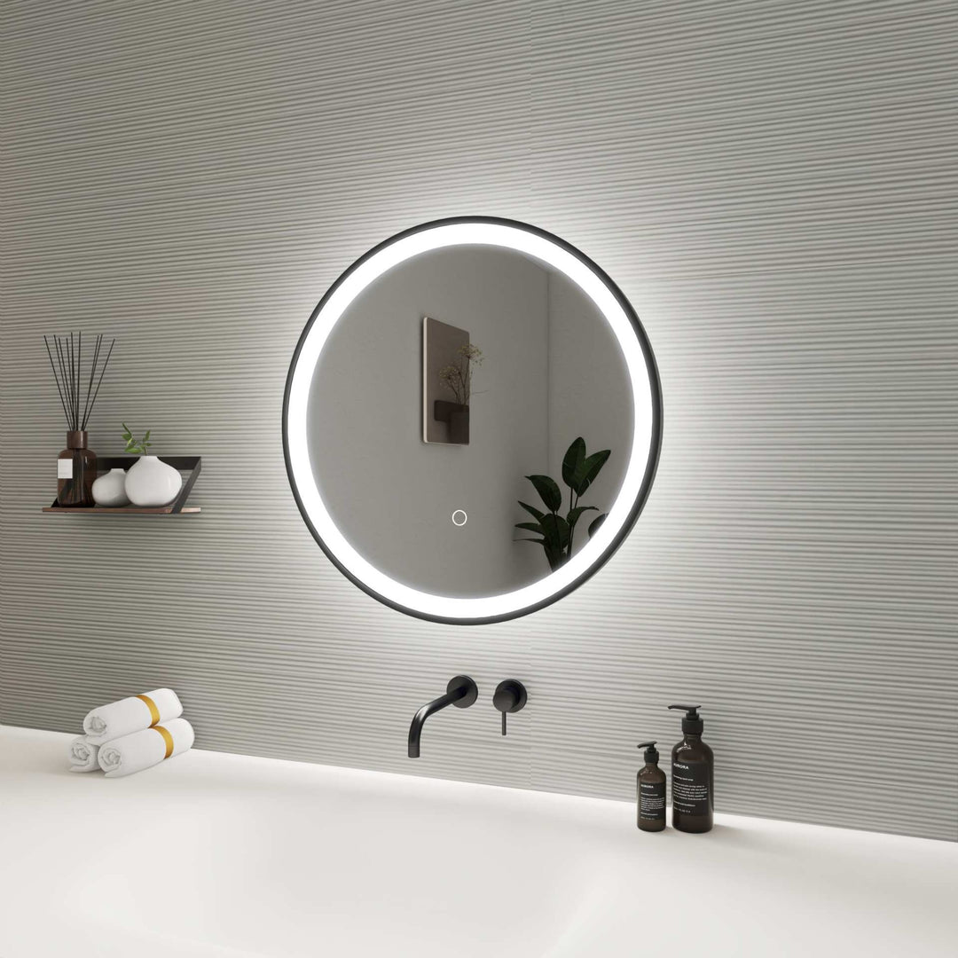 Framed LED Round Mirror by Elegant - view 6