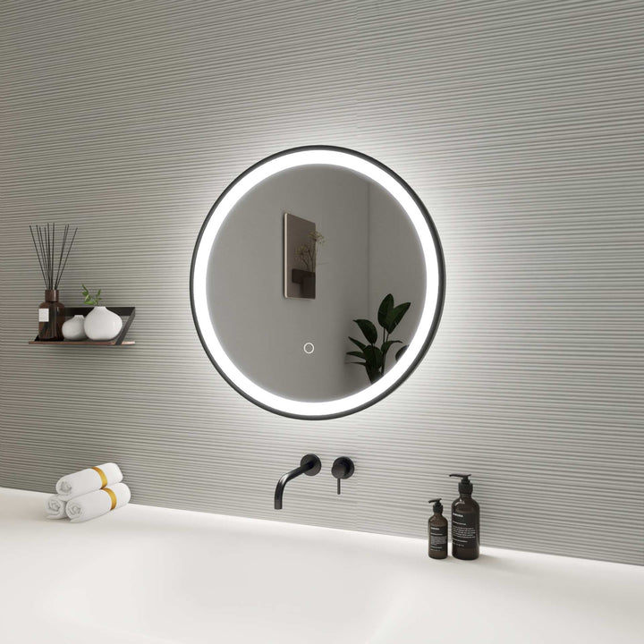 Framed LED Round Mirror by Elegant - view 6