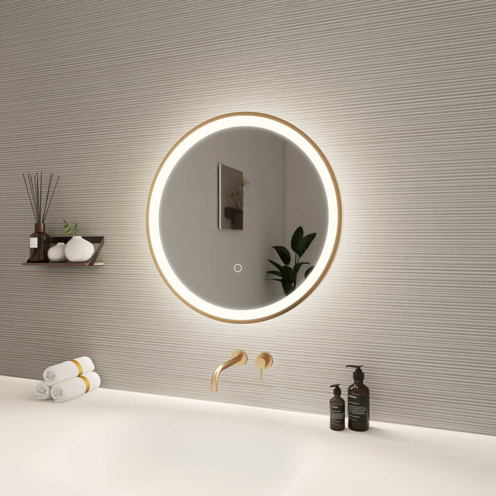 Framed LED Round Mirror by Elegant - view 9