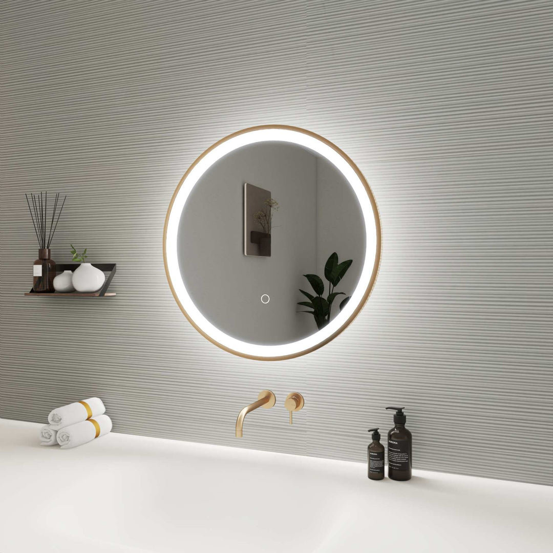 Framed LED Round Mirror by Elegant - view 11