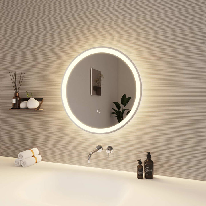 Framed LED Round Mirror by Elegant - view 16