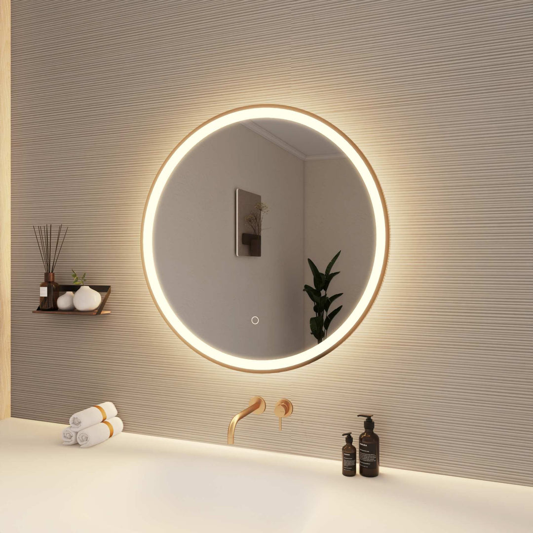 Framed LED Round Mirror by Elegant - view 46