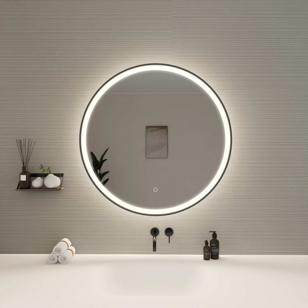 Framed LED Round Mirror by Elegant - view 56
