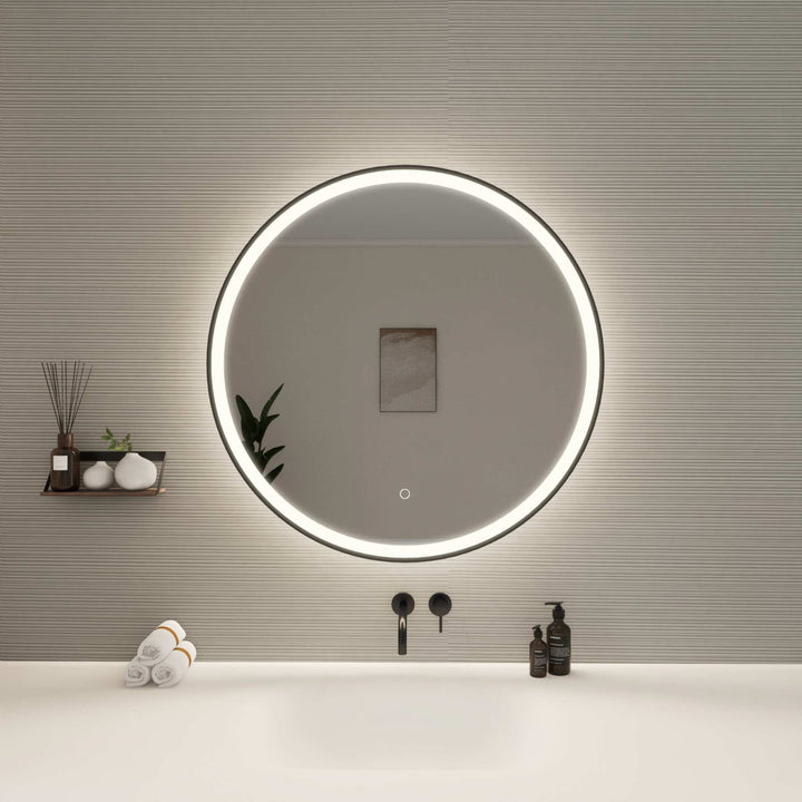 Framed LED Round Mirror by Elegant - view 56