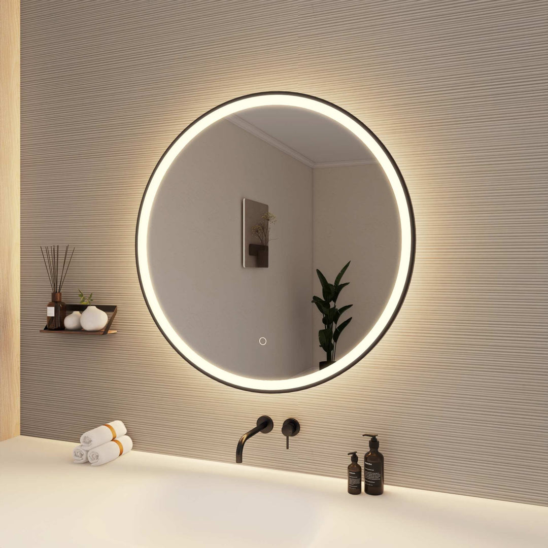 Framed LED Round Mirror by Elegant - view 58
