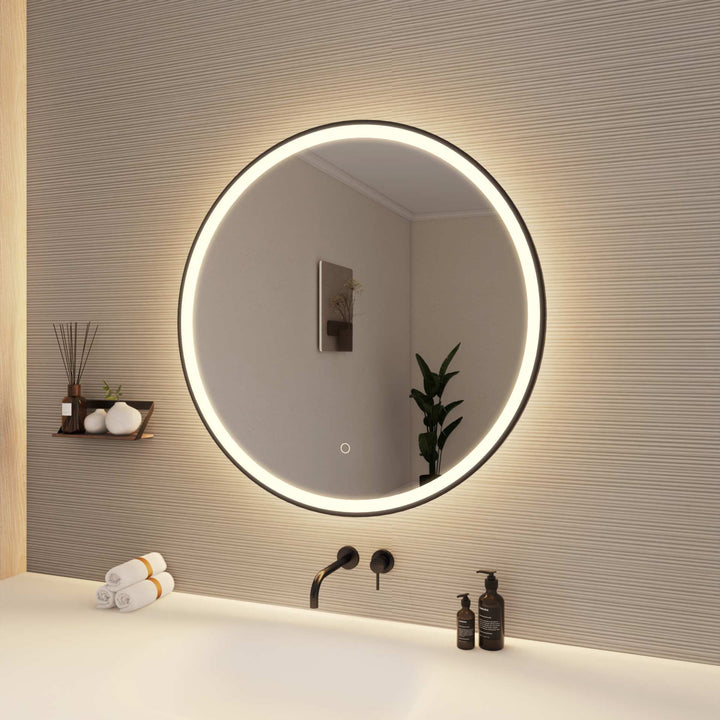Framed LED Round Mirror by Elegant - view 58