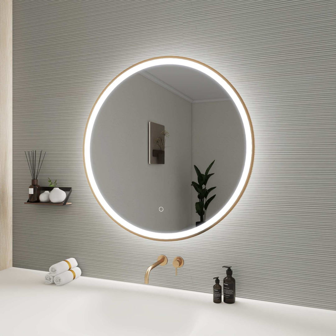 Framed LED Round Mirror by Elegant - view 65