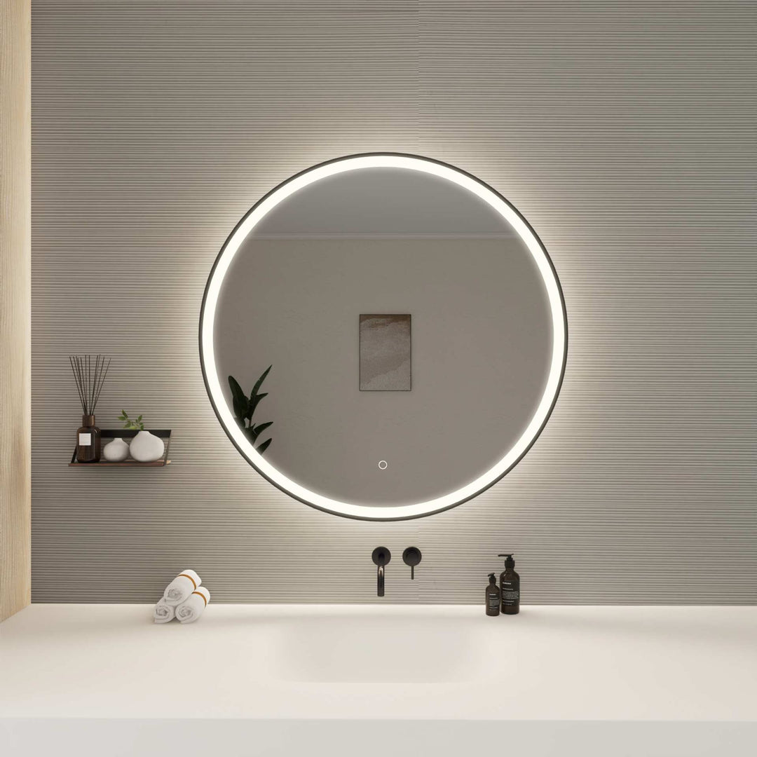Framed LED Round Mirror by Elegant - view 74