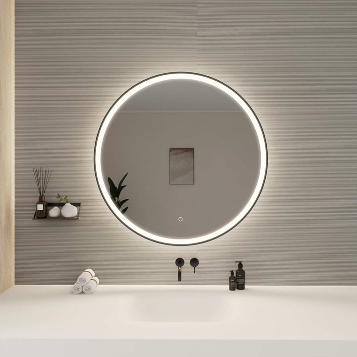 Framed LED Round Mirror by Elegant - view 74