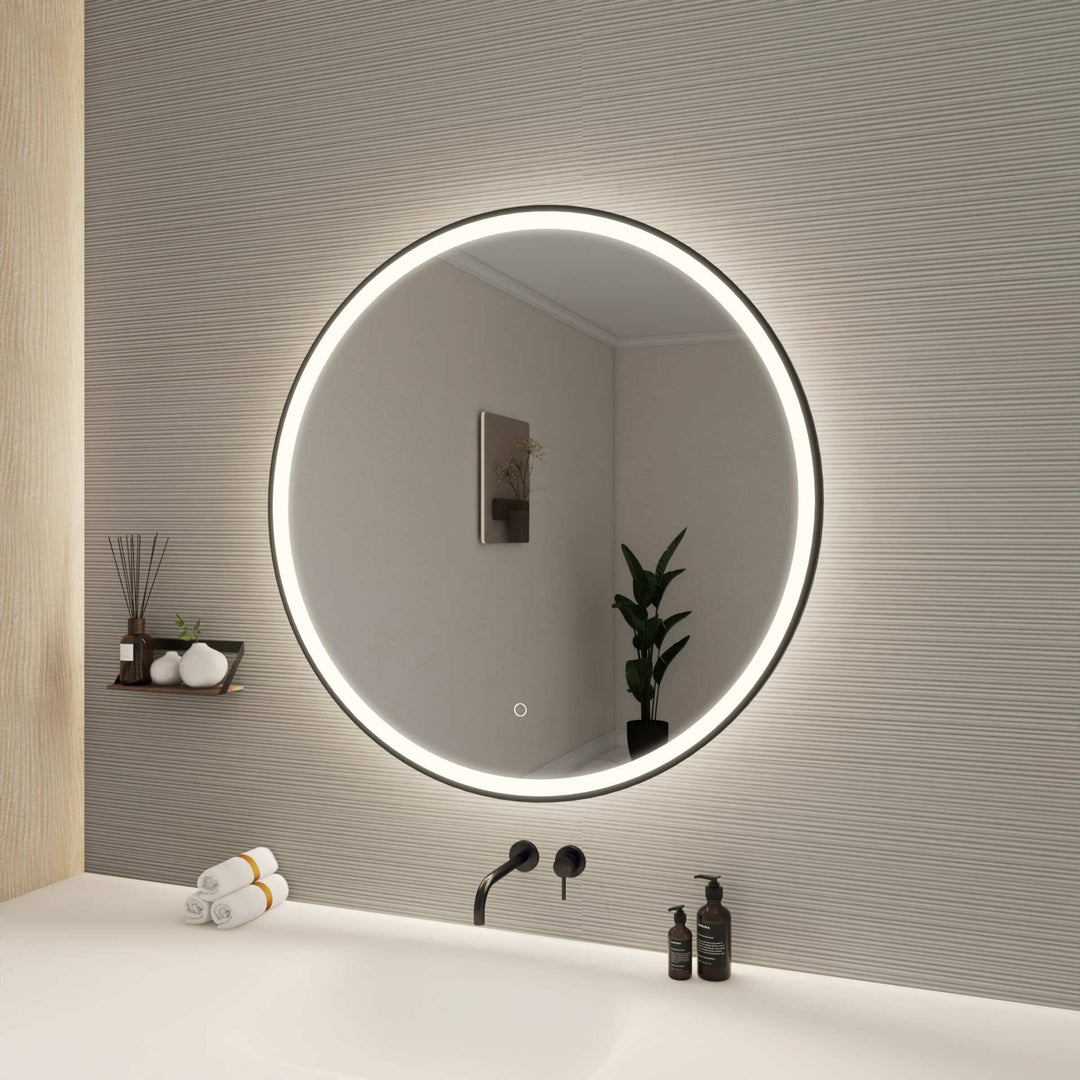 Framed LED Round Mirror by Elegant - view 75