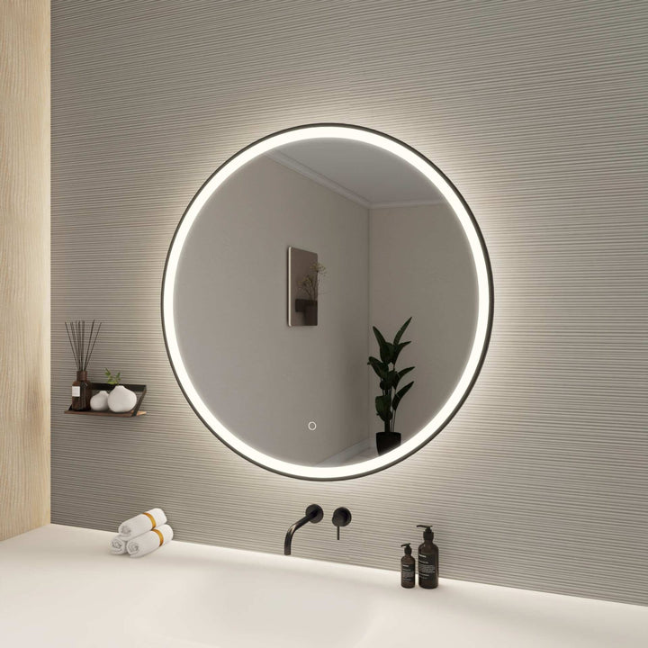 Framed LED Round Mirror by Elegant - view 75
