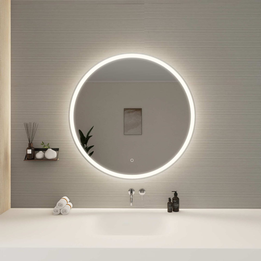 Framed LED Round Mirror by Elegant - view 86