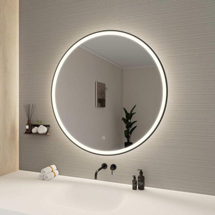 Framed LED Round Mirror by Elegant - view 93
