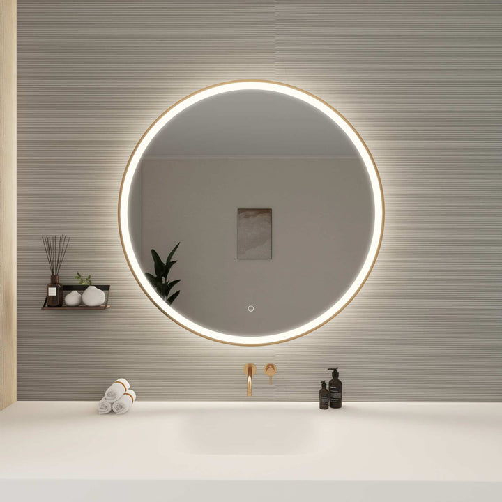 Framed LED Round Mirror by Elegant - view 98