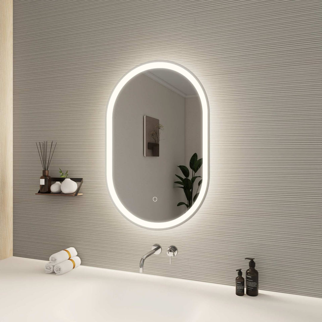 Framed LED Oval Mirror by Elegant - view 15