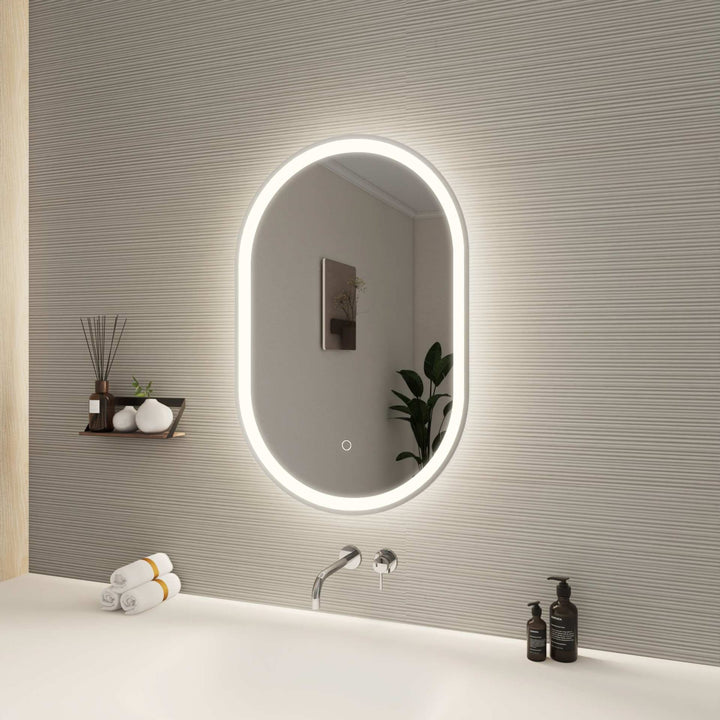 Framed LED Oval Mirror by Elegant - view 15