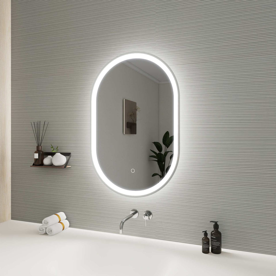 Framed LED Oval Mirror by Elegant - view 16