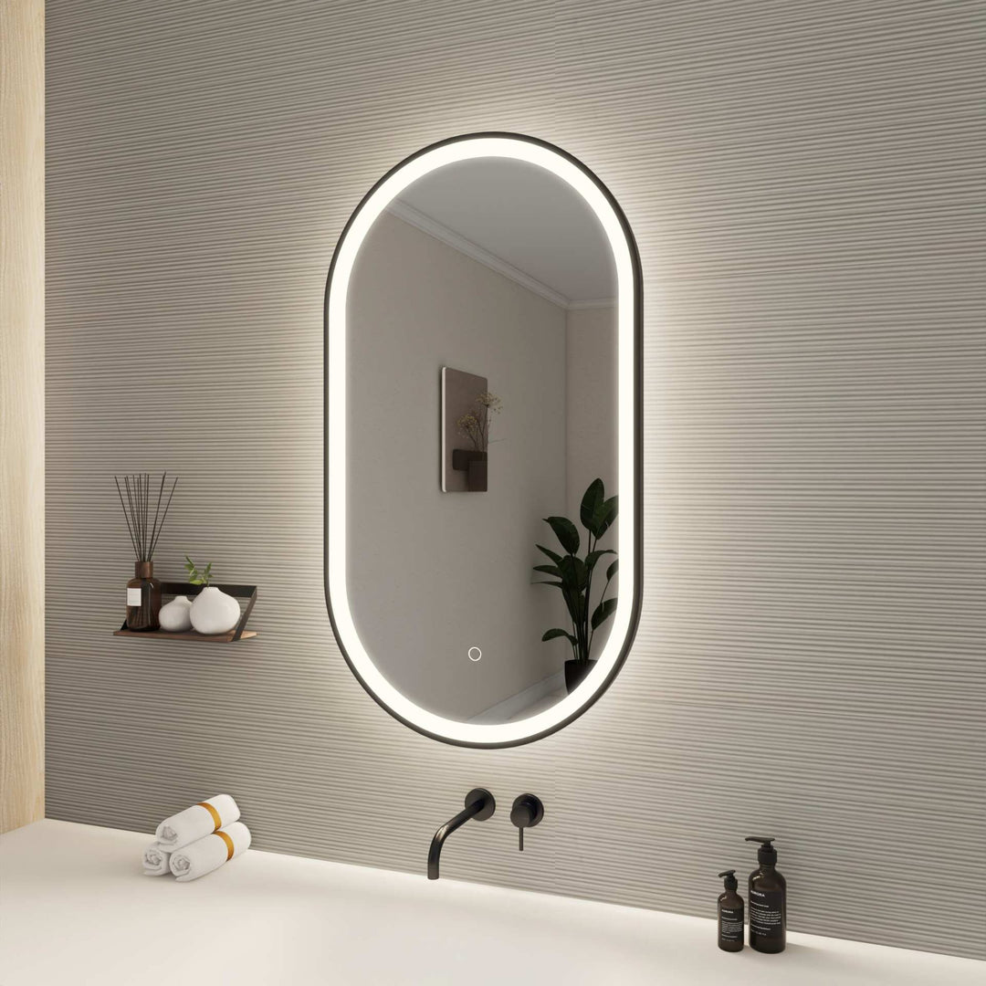 Framed LED Oval Mirror by Elegant - view 21